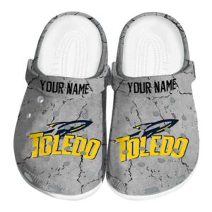 customized toledo rockets cracked texture clog best selling
