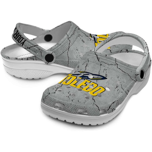 customized toledo rockets cracked texture clog high quality