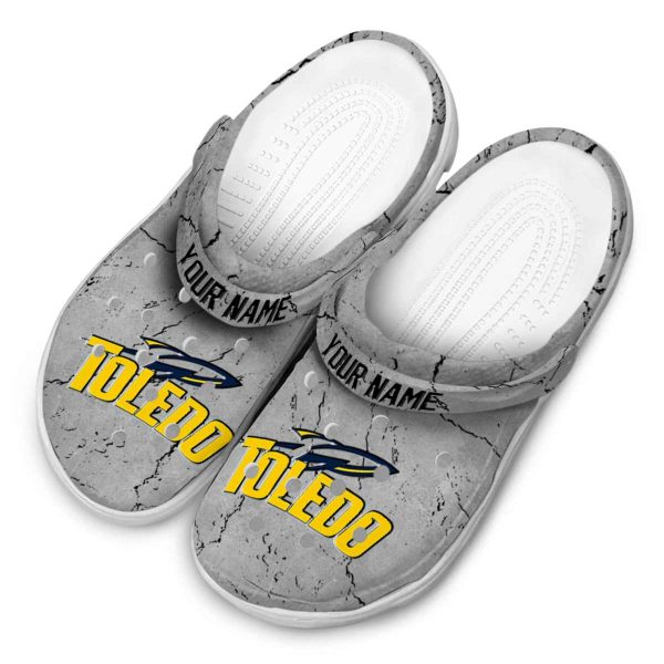 customized toledo rockets cracked texture clog latest model