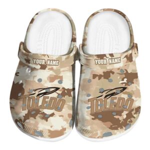 customized toledo rockets desert camo clog best selling