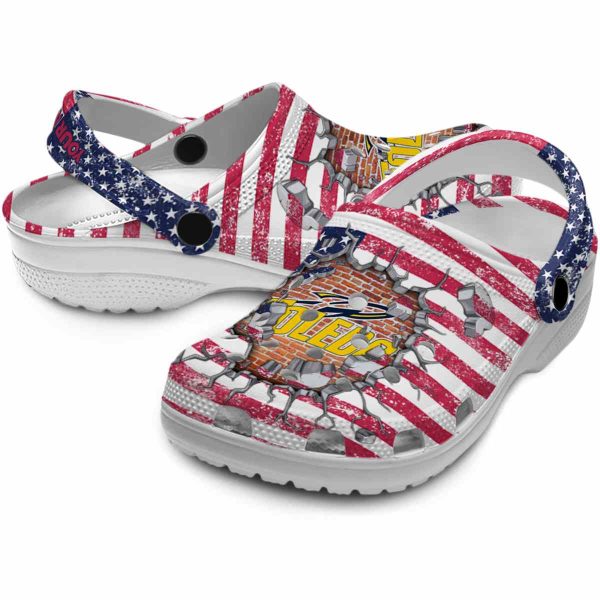 customized toledo rockets freedom splinter clog high quality