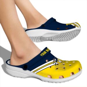 customized toledo rockets striped accents clog fashion forward