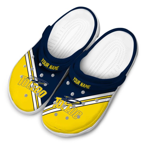 customized toledo rockets striped accents clog latest model