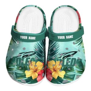 customized toledo rockets tropical vibes clog best selling