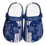 customized toronto maple leafs contrasting stripes clog best selling