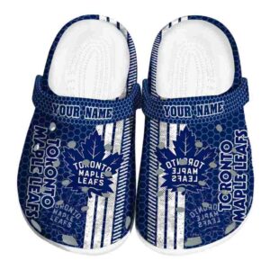 customized toronto maple leafs contrasting stripes clog best selling