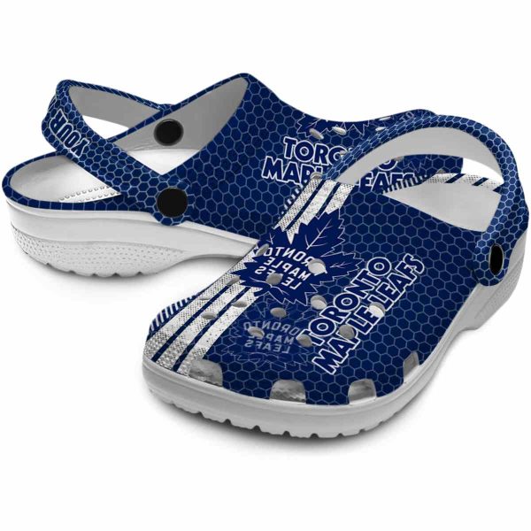 customized toronto maple leafs contrasting stripes clog high quality