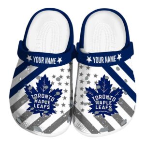 customized toronto maple leafs star spangled graphic clog best selling