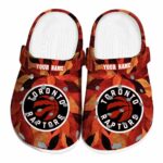 customized toronto raptors autumn leaves clog best selling