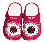 customized toronto raptors splatter background clog best selling