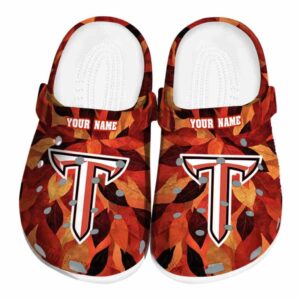 customized troy trojans autumn leaves clog best selling