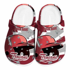 customized troy trojans baseball helmet clog best selling