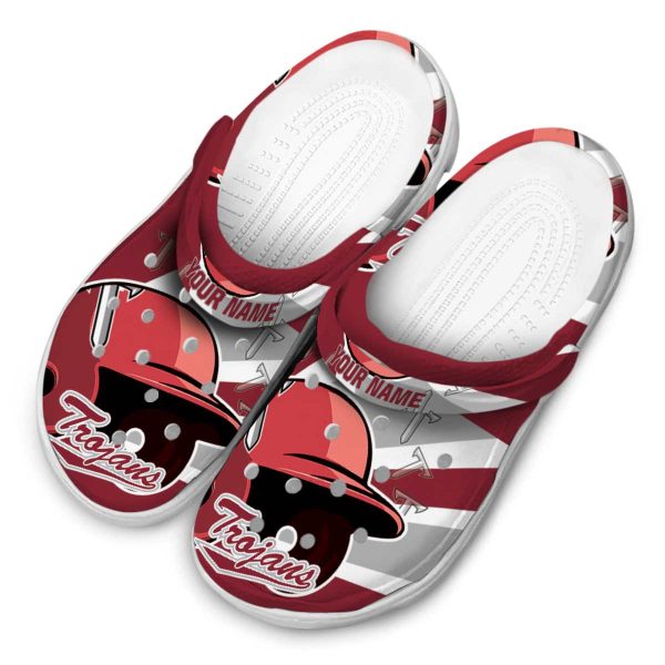customized troy trojans baseball helmet clog latest model