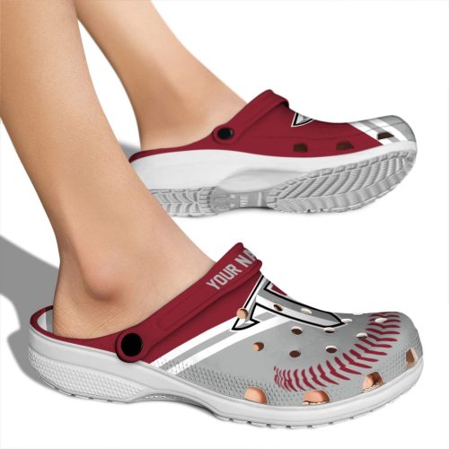 customized troy trojans baseball motif clog fashion forward