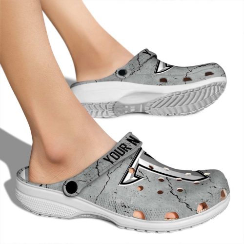 customized troy trojans cracked texture clog fashion forward