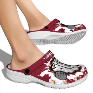 customized troy trojans gripping hand clog fashion forward