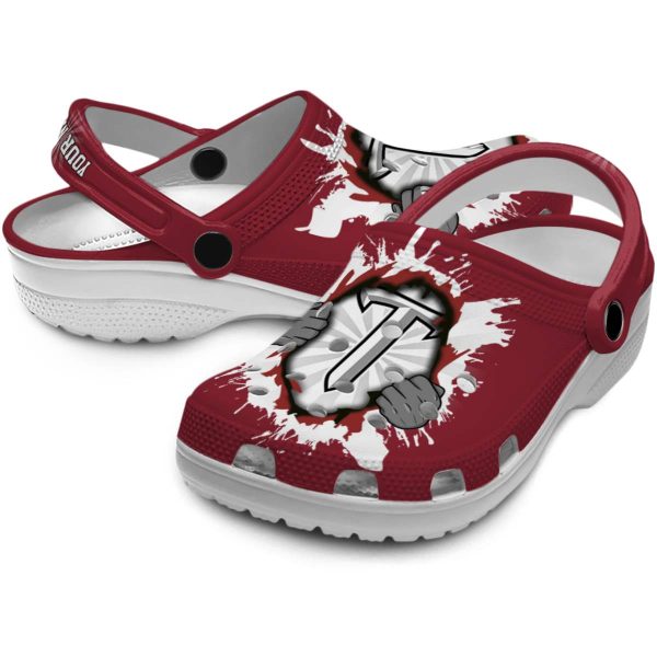 customized troy trojans gripping hand clog high quality