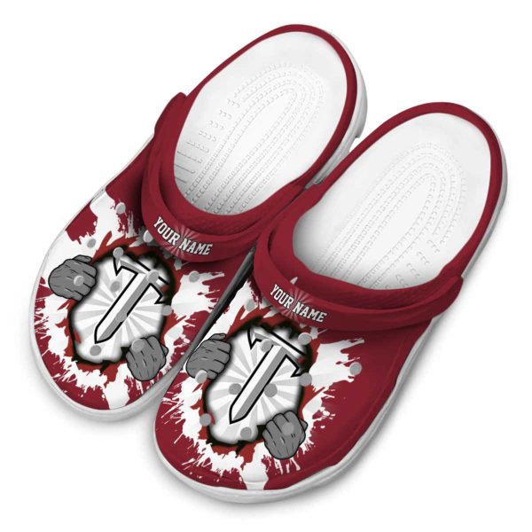 customized troy trojans gripping hand clog latest model