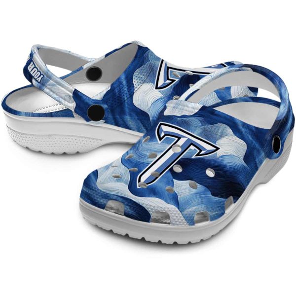 customized troy trojans ocean waves clog high quality