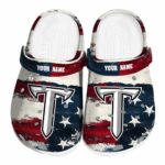 customized troy trojans patriotic stripes clog best selling