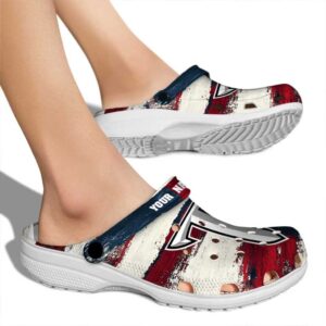 customized troy trojans patriotic stripes clog fashion forward