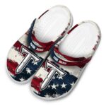 customized troy trojans patriotic stripes clog best selling