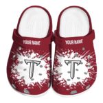 customized troy trojans splatter background clog best selling
