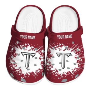 customized troy trojans splatter background clog best selling