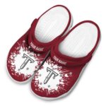 customized troy trojans splatter background clog best selling