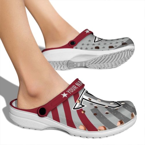 customized troy trojans star spangled graphic clog fashion forward