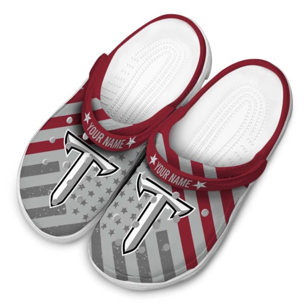 customized troy trojans star spangled graphic clog latest model