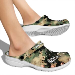 customized tulane green wave camouflage craze clog fashion forward