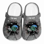 customized tulane green wave cracked ground texture clog best selling
