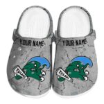 customized tulane green wave cracked texture clog best selling