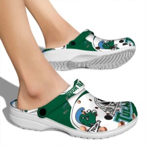 customized tulane green wave football helmet clog fashion forward