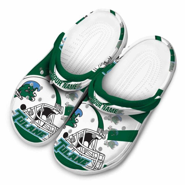 customized tulane green wave football helmet clog latest model