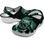 customized tulane green wave gothic skull clog best selling
