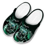 customized tulane green wave gothic skull clog best selling
