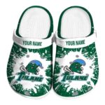 customized tulane green wave splash art clog best selling