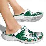 customized tulane green wave splash art clog best selling