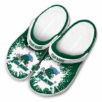 customized tulane green wave splash art clog best selling