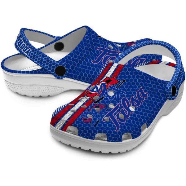 customized tulsa golden hurricane contrasting stripes clog high quality