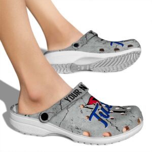 customized tulsa golden hurricane cracked texture clog fashion forward