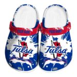 customized tulsa golden hurricane splatter pattern clog best selling