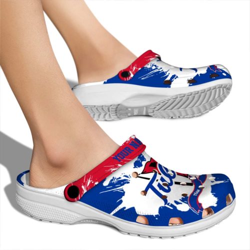 customized tulsa golden hurricane splatter pattern clog fashion forward
