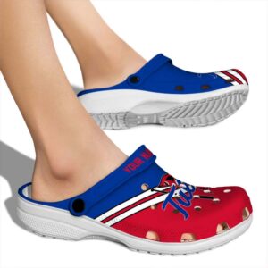 customized tulsa golden hurricane striped accents clog fashion forward