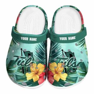 customized tulsa golden hurricane tropical vibes clog best selling