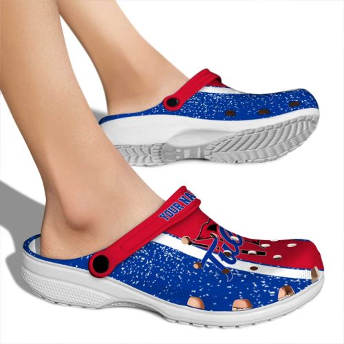 customized tulsa golden hurricane vertical stripes clog fashion forward