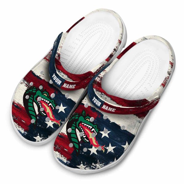 customized uab blazers patriotic stripes clog latest model