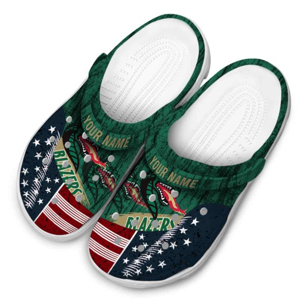 customized uab blazers star spangled side pattern clog latest model